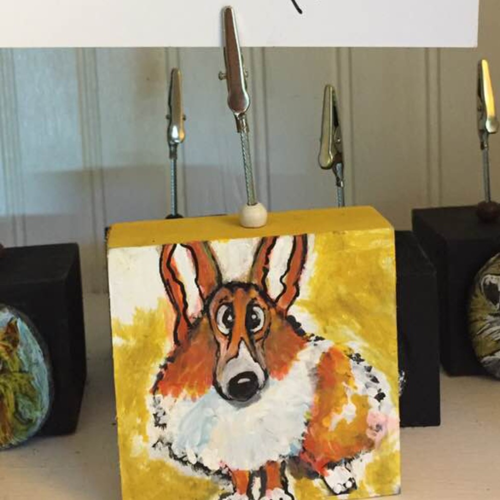 original art photo clip holder CORGI